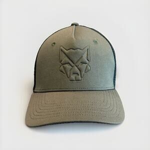 Canis Mens Green Black Wolfpack Adjustable Snapback Trucker Hat Baseball Cap